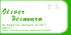 oliver weinwurm business card